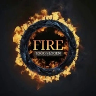Fire Ring Logo Video Digital Design Template
