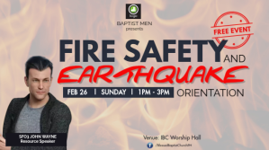 fire safety and earthquake seminar poster Digital Display (16:9) template