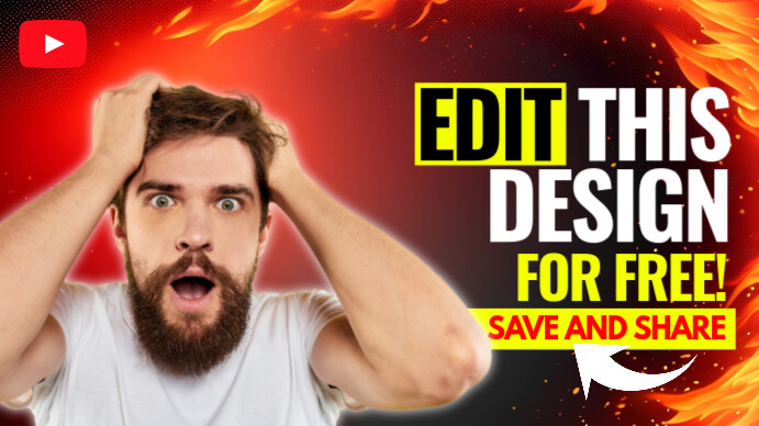 Fire youtube thumbnail Template | PosterMyWall