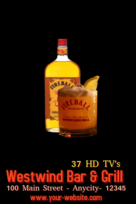 fireball template postermywall
