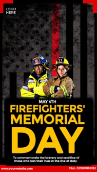 Firefighters' Memorial Day Design Instagram Story template