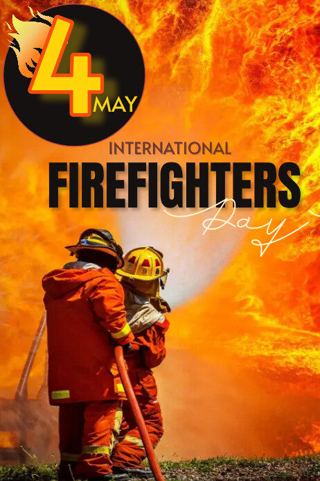 Firefighters Poster template