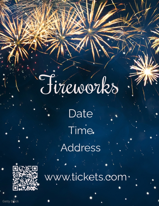 Fireworks Flyer (US Letter) template