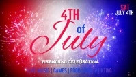 Tricolor 4th of July Celebration Facebook Cover Video template