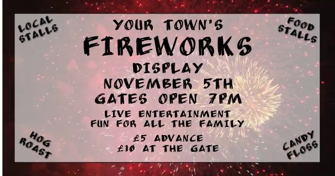 FIREWORKS DISPLAY Template PosterMyWall