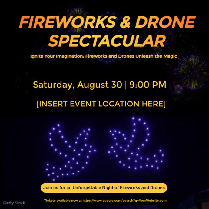 Copy of fireworks event invitation | PosterMyWall