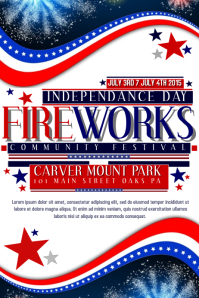 4th of july poster templates postermywall fireworks themed flyers