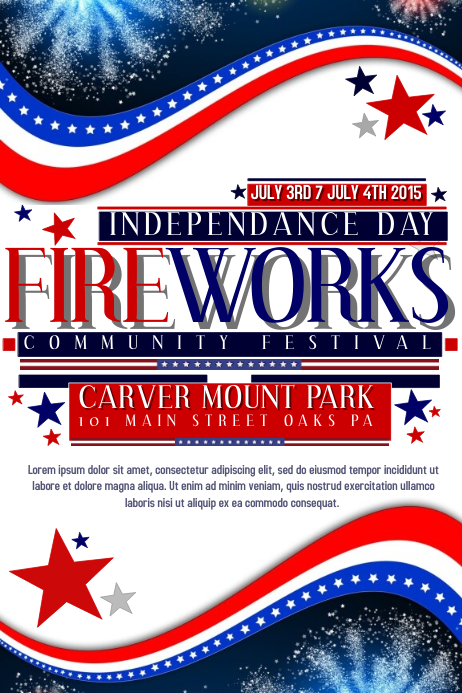 FIREWORKS EVENT Template | PosterMyWall