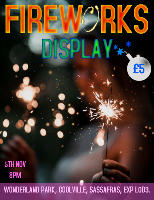 Fireworks Flyer Iflaya (Incwadi ye-US) template