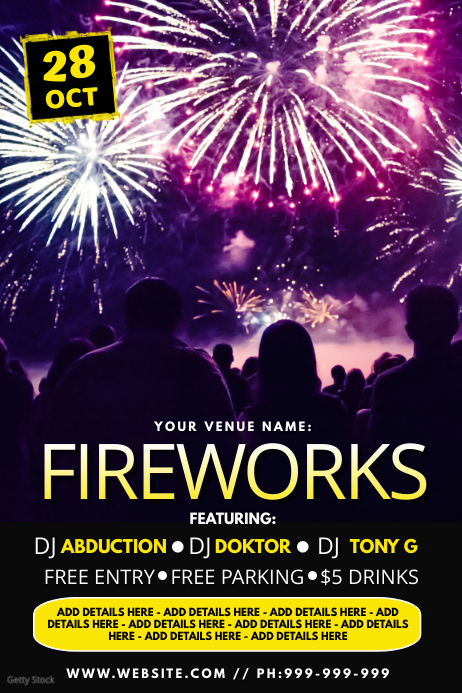 Copy of Fireworks Poster | PosterMyWall