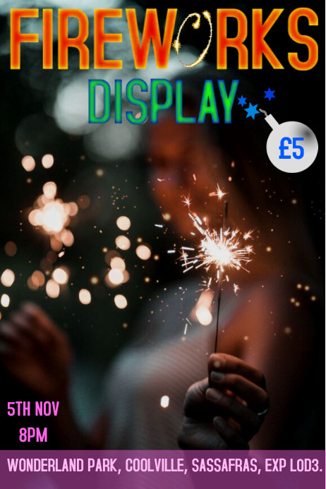 Fireworks Poster Template | PosterMyWall