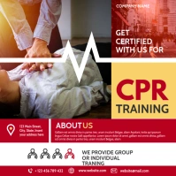 first aid and cpr training instagram post adv template