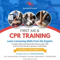 First Aid and CPR Training Service Ad Instagram Post template