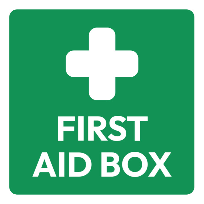 First aid box sticker Sign Template | PosterMyWall