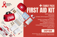 First Aid Kit Pack Ad Post Template Plakkaat