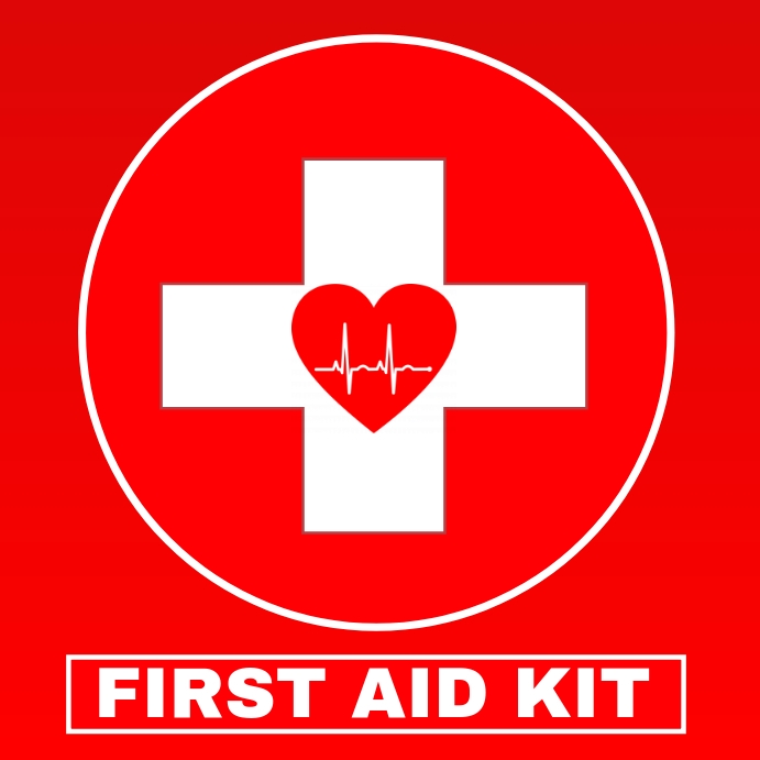 FIRST AID KIT SIGN TEMPLATE 方形(1:1)