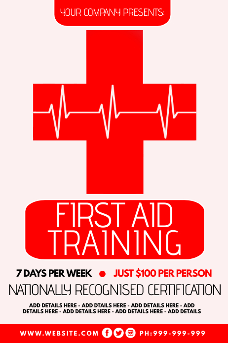 First Aid Training Poster Template | PosterMyWall