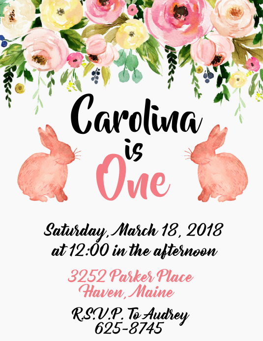 First Birthday Template PosterMyWall