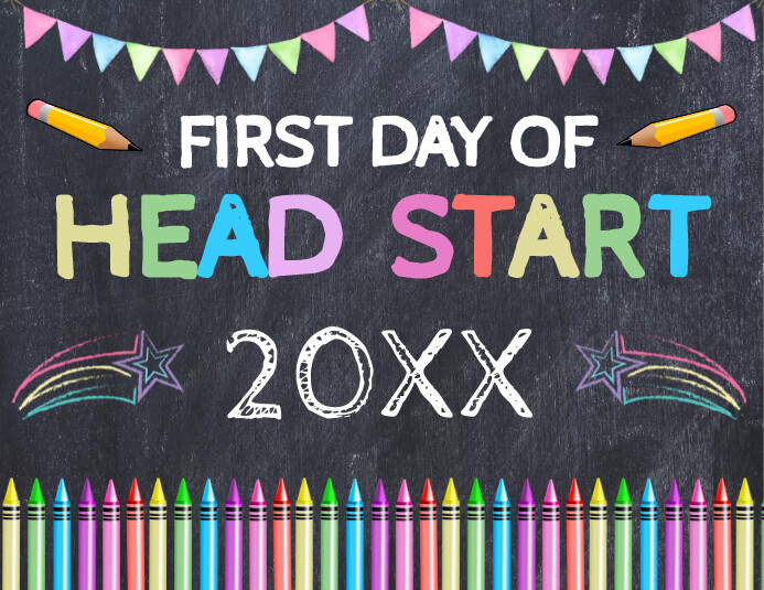 first-day-of-head-start-template-postermywall for Free Head Start Printables First Day of Head Start , Template | PosterMyWall for Free Head Start Printables