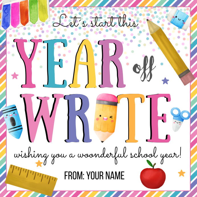 First Day of School Favor Tags, Instagram-opslag template