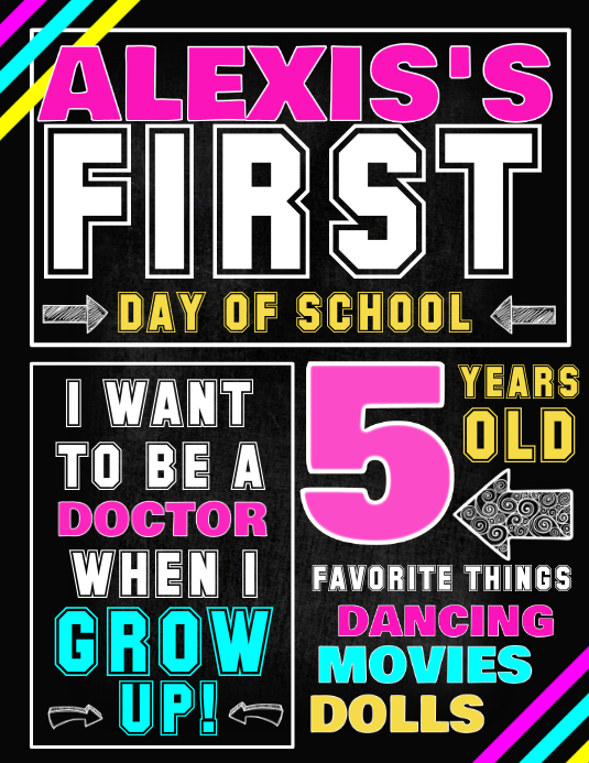 first-day-of-school-template-postermywall