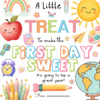 First day of school sweet treat tag Pos Instagram template