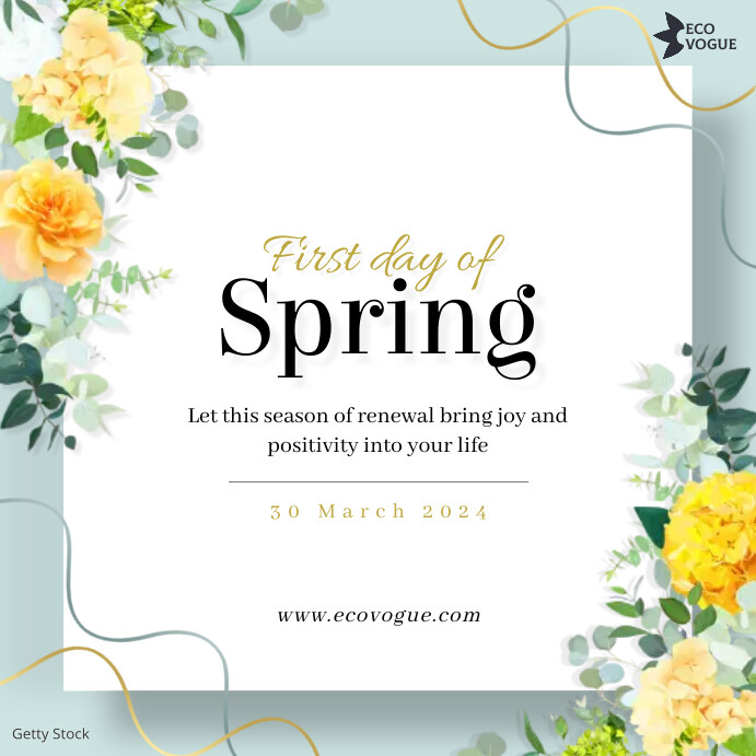 First Day Of Spring Design Template | PosterMyWall