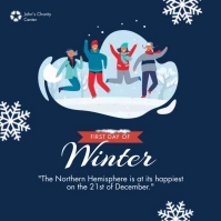First Day Of Winter Poster template