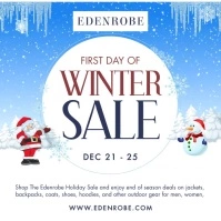 First Day of Winter sale Instagram na Post template