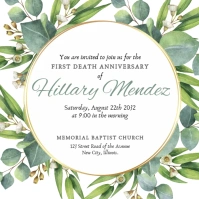 First death anniversary instagram post Square (1:1) template