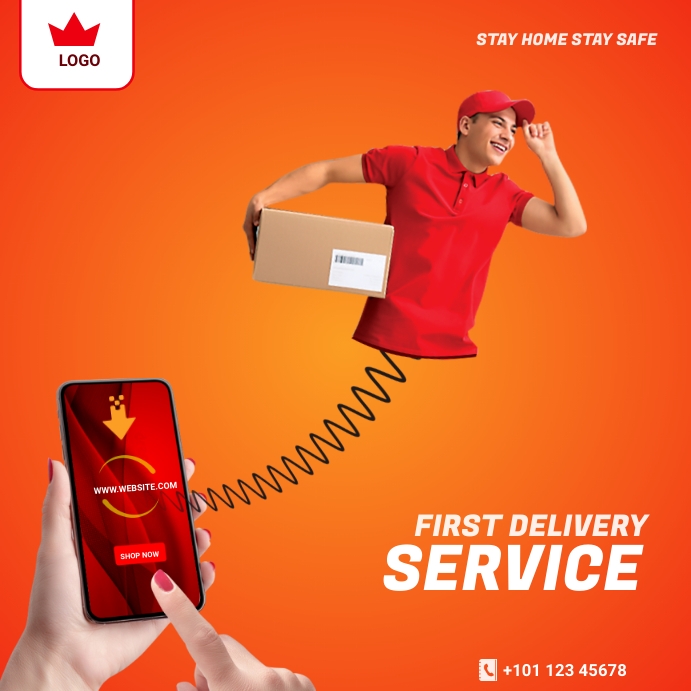 Copy of First Delivery service | PosterMyWall