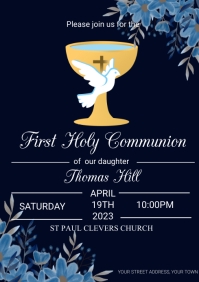 First Holy Communion Blank Invitations