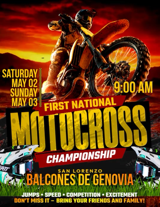 First National Motocross Championship Event Template | PosterMyWall