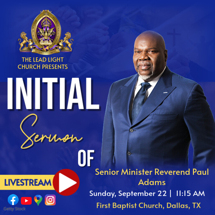 First Official Sermon Instagram Post Template | PosterMyWall