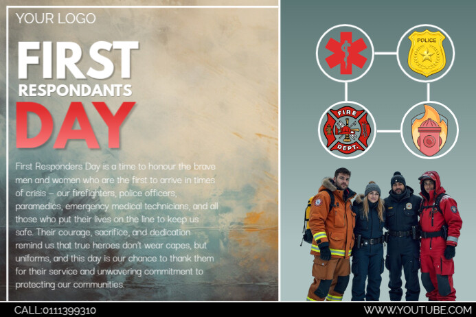 First Responder Appreciation Template | PosterMyWall
