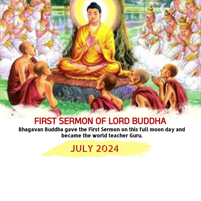 Plantilla de first sermon of lord buddha | PosterMyWall