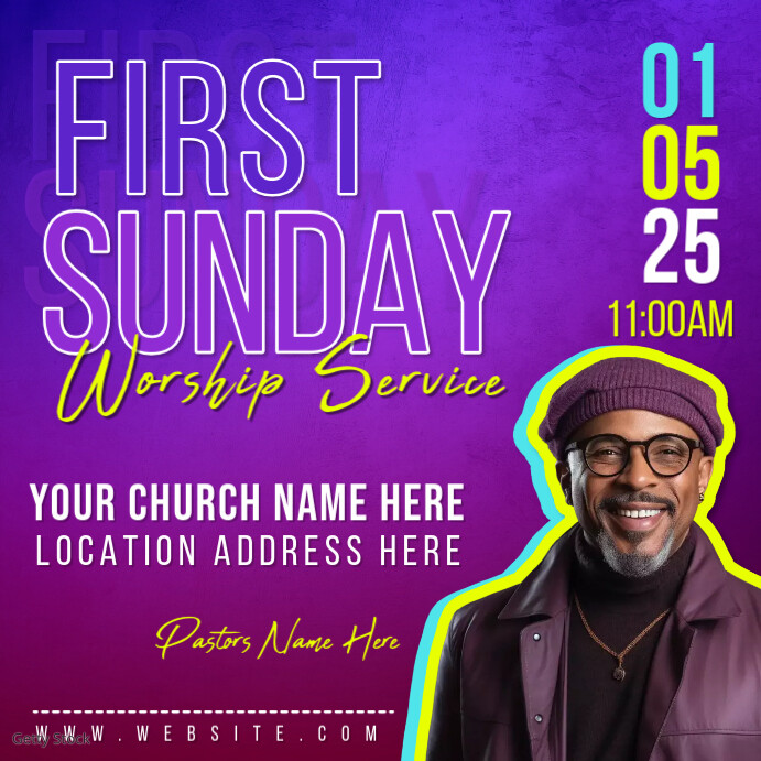 First Sunday Instagram Post template