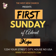 Zwart first Sunday of advent 2023 flyer template Instagram-opslag