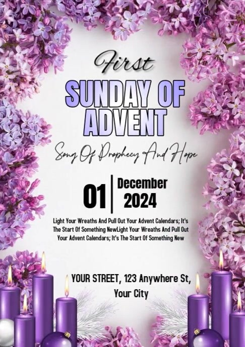 First Sunday Of Advent Template | PosterMyWall