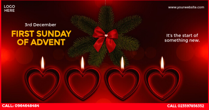 First Sunday of Advent Image Gedeelde afbeelding op Facebook template