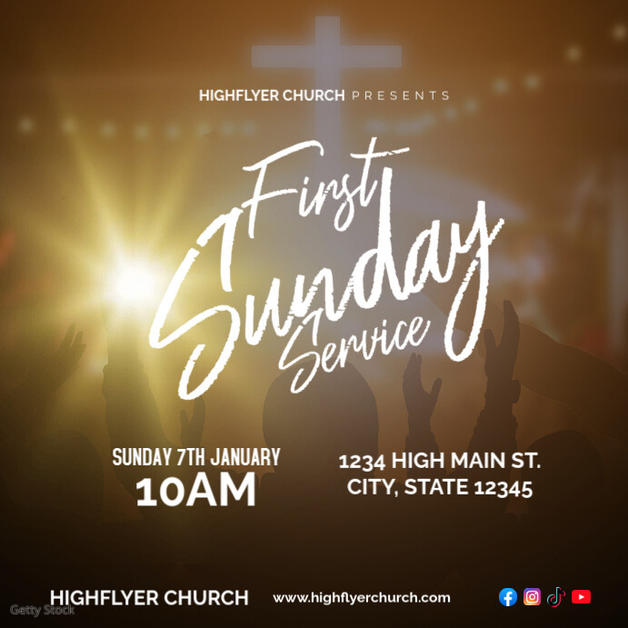 First Sunday Word First Sunday Church Poster