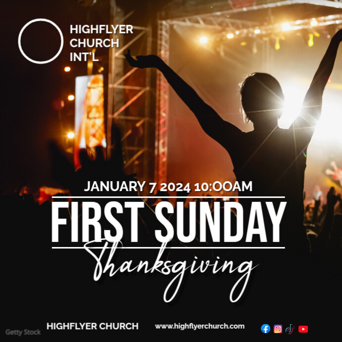 Copy of First Sunday Worship Service at CHurch (1) | PosterMyWall