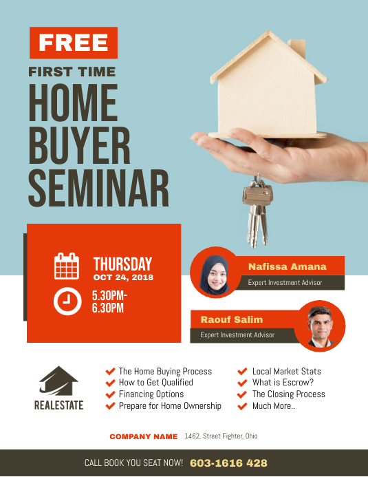 First Time Home Buyer Seminar Flyer Template PosterMyWall