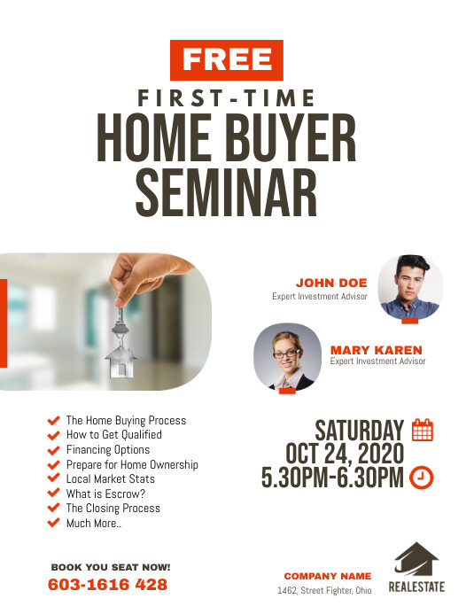 First Time Home Buyer Seminar Flyer Template PosterMyWall