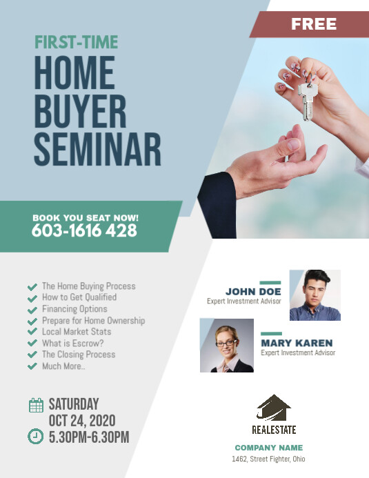 First Time Home Buyer Seminar Flyer Template PosterMyWall