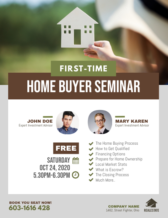 First Time Home Buyer Seminar Flyer Template PosterMyWall