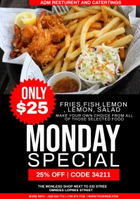 fish and fries A4 template