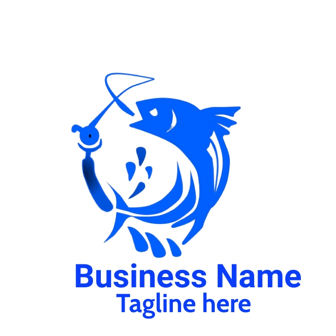 Fish business logo template