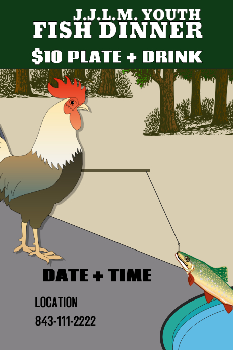 Fish Dinner Template PosterMyWall