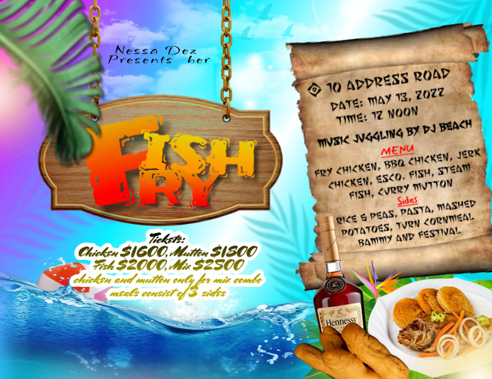 Fish Fry Volantino (US Letter) template